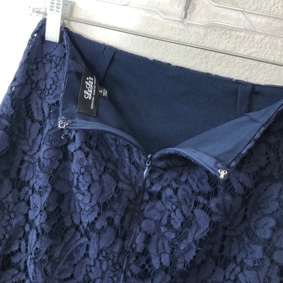 Lulus Layered Blue Lace Skirt - Picture 4 of 5